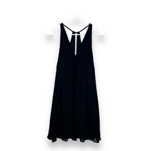 SIZE 2 EXPRESS BLACK SLEEVELESS FORMAL EVENT DRESS GOTH COCKTAIL WEDDING
